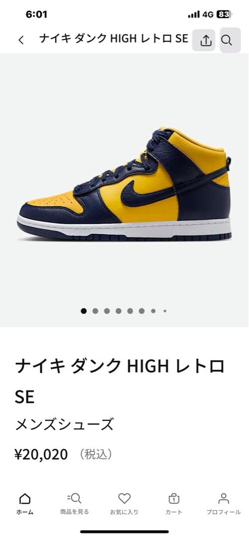 ナイキダンク HIGH レトロ 28.5cm新品