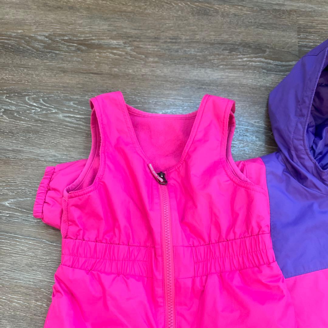 コロンビア　3t 90 100女の子 リバーシブル　スキーウェア