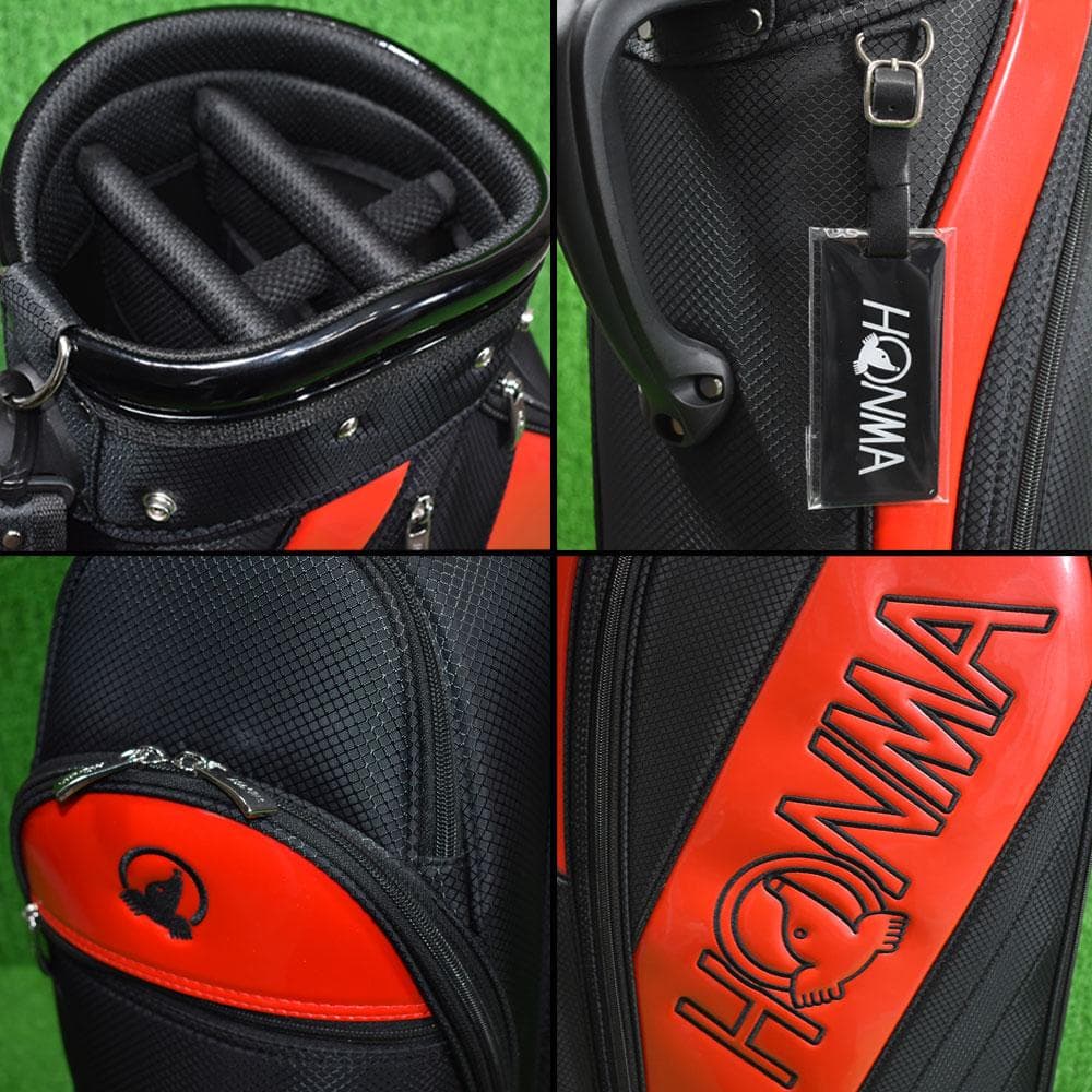 HONMA GOLF/ホンマ スリム キャディバッグ8.5型【黒/赤】新品！