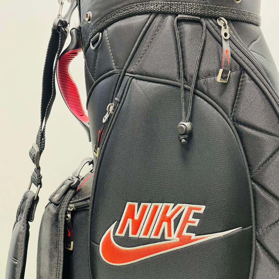NIKE キャディバッグ ブラック/レッド ゴルフ 黒色