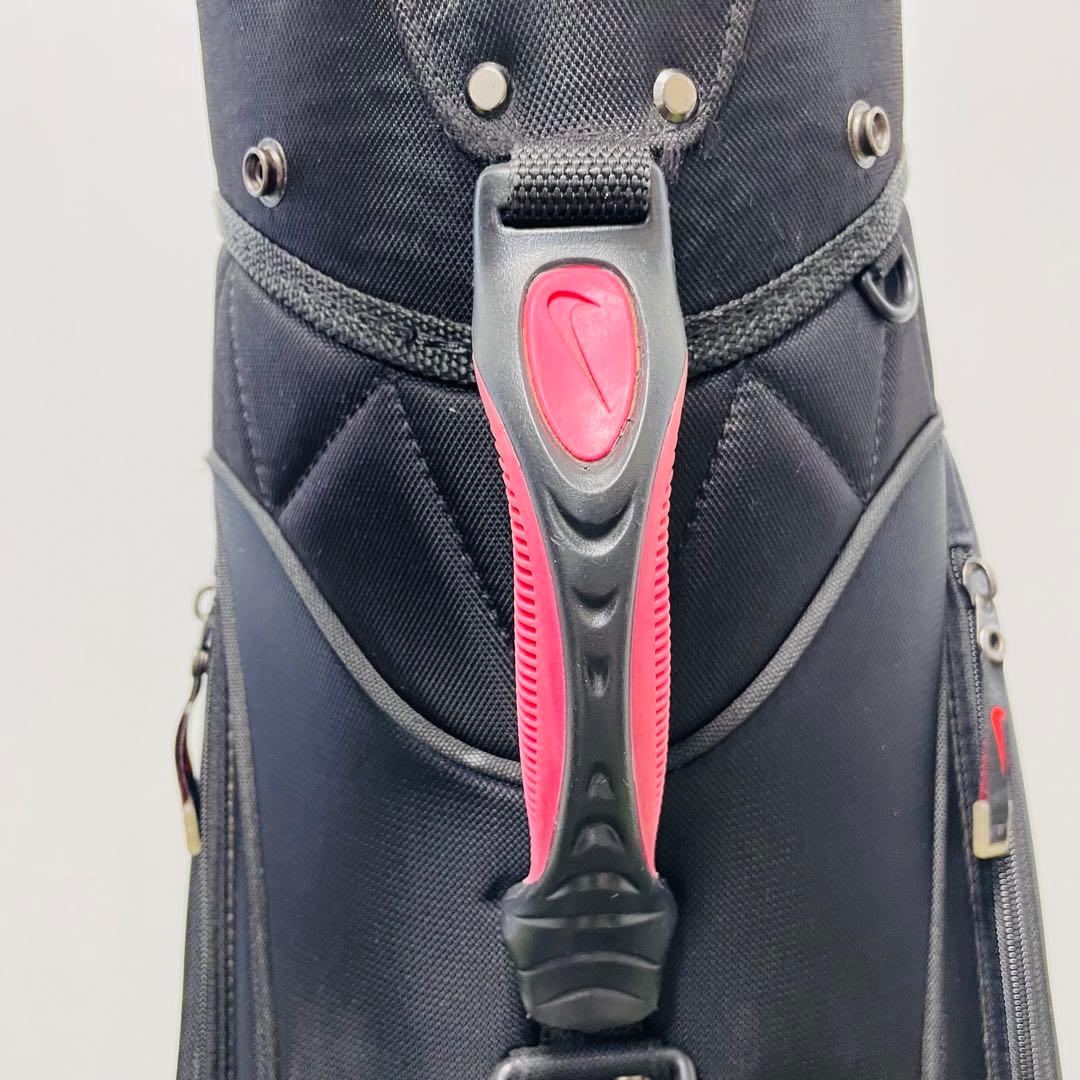 NIKE キャディバッグ ブラック/レッド ゴルフ 黒色