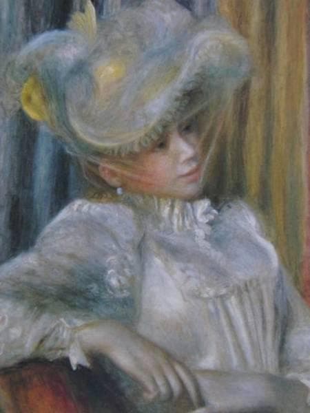 ルノワール 、【帽子の女】、希少画集画、新品高級額・額装付、状態良好