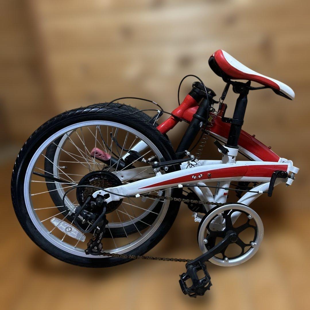 Ferrari(フェラーリ) レッド 折りたたみ自転車 20インチ シマノ7速