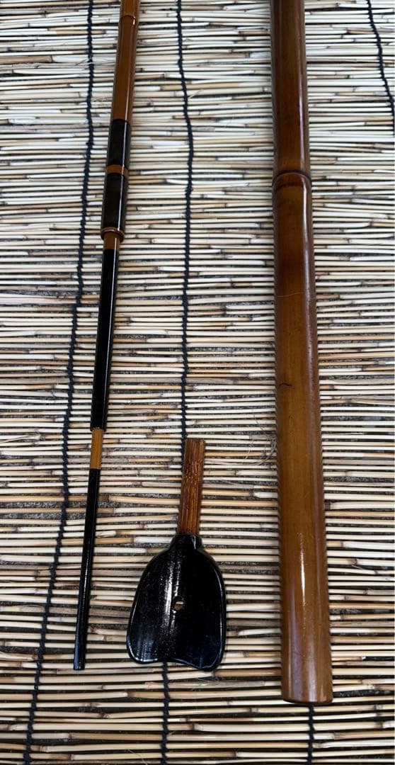 竿治作 ボラ竿(キス竿)金梨地塗り口巻 1本仕舞 3本継11尺6寸 349cm