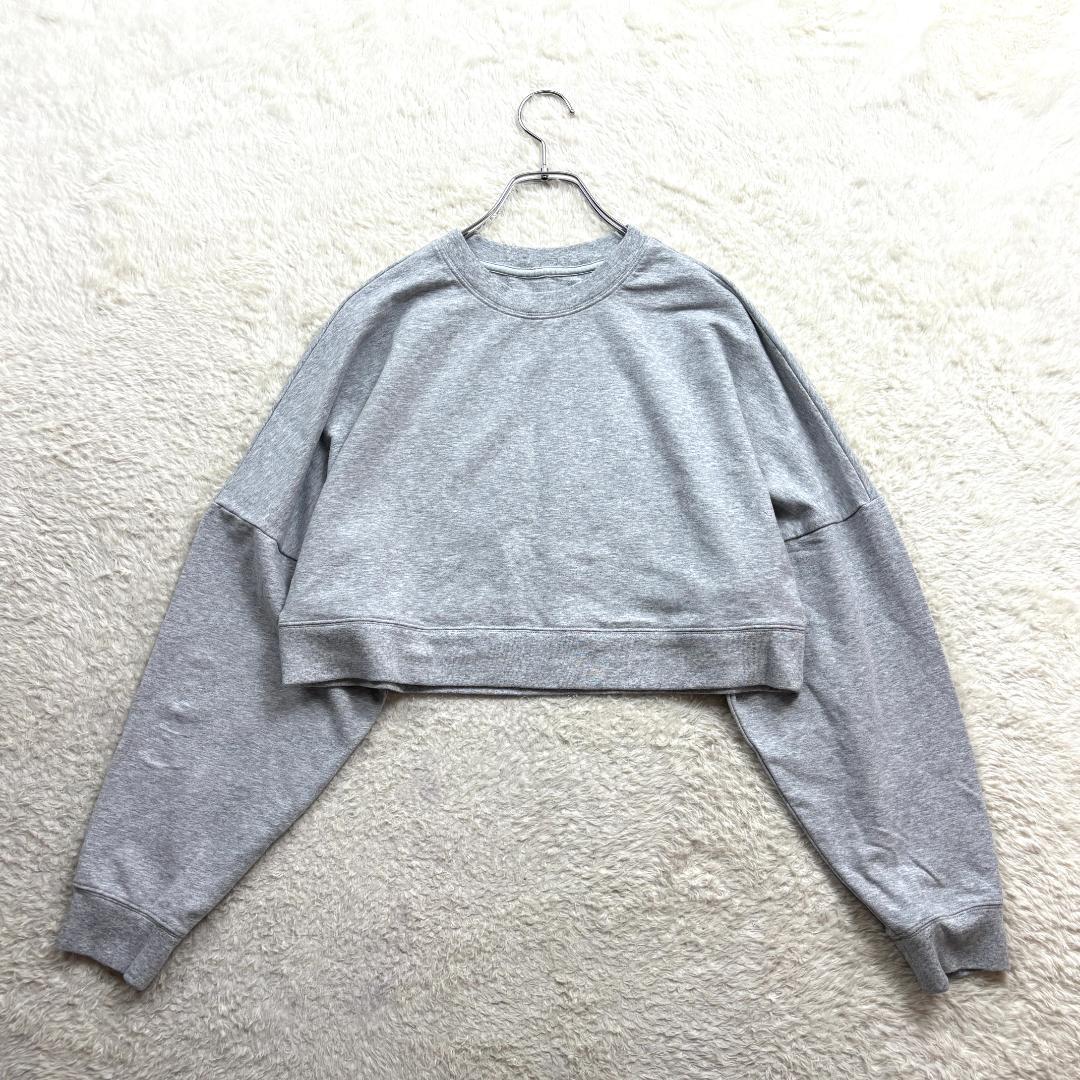 ☆アローヨガ【F】グレー系 長袖プルオーバー ショート丈 ストレッチ