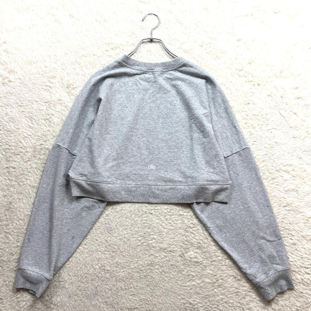 ☆アローヨガ【F】グレー系 長袖プルオーバー ショート丈 ストレッチ