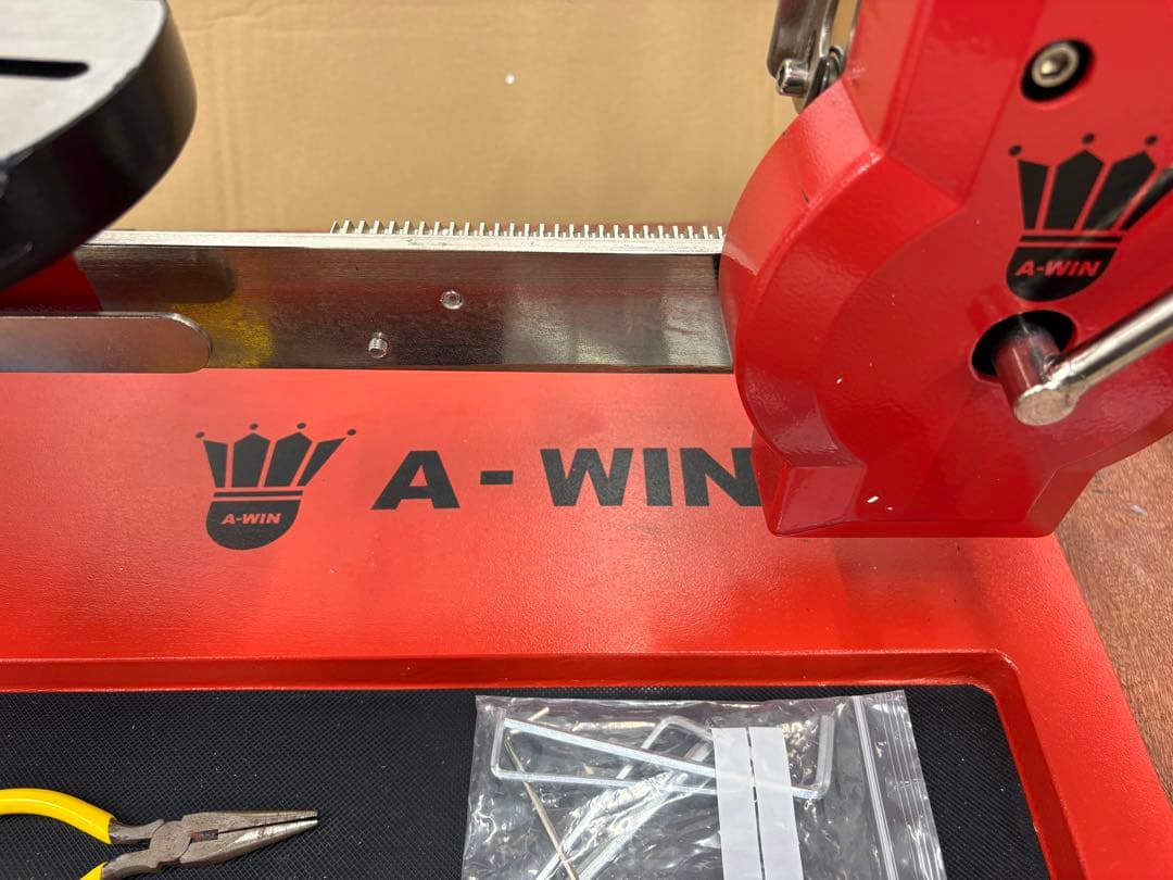 A-WIN ストリングマシン　バネ式　スプリング　クランク　美品