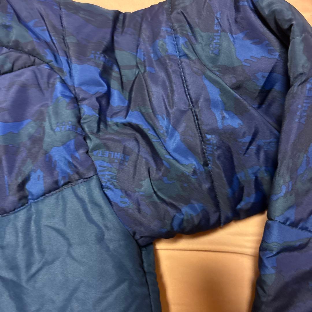 ATHLETA フード付きベンチコート ネイビー