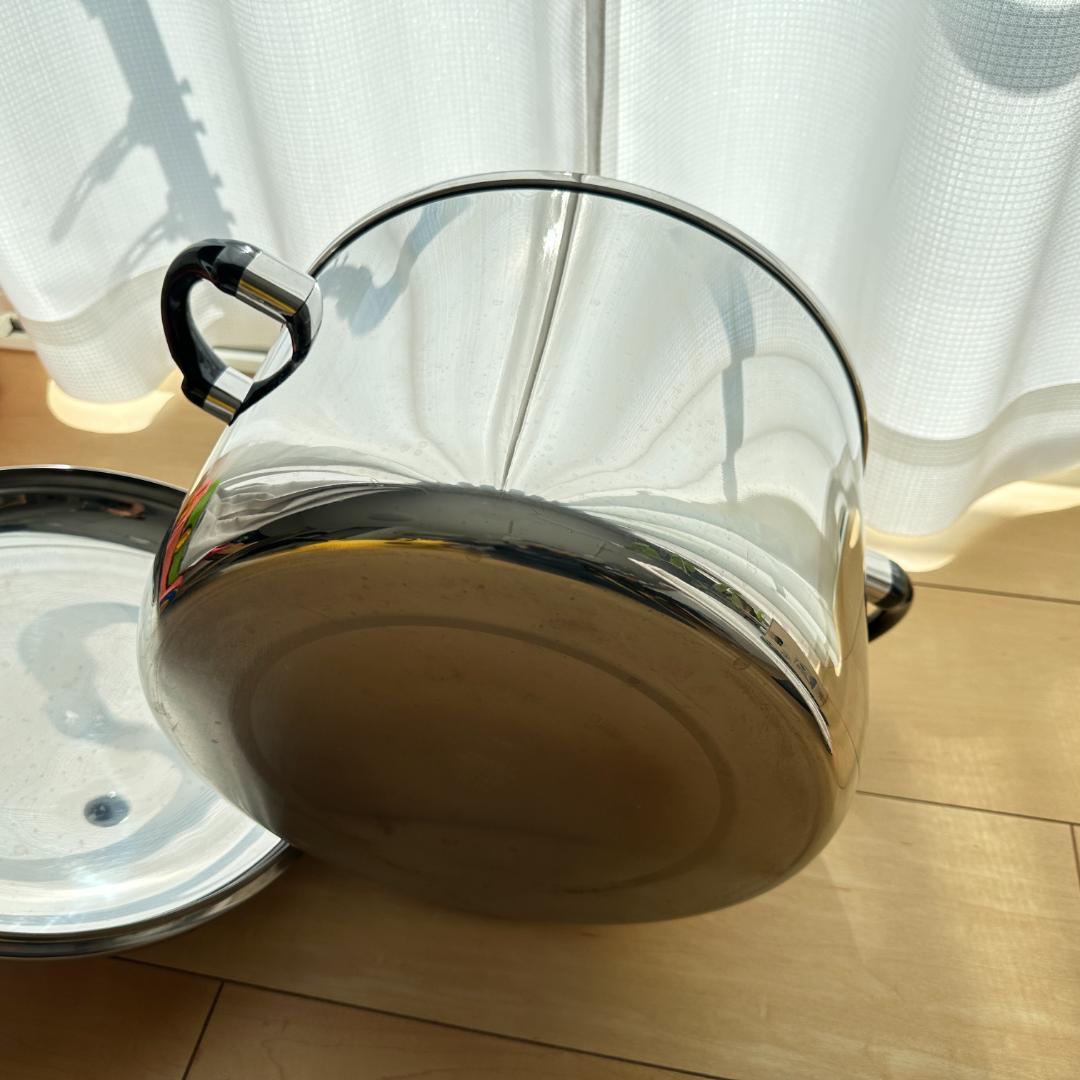 数回のみ使用 宮崎製作所 オブジェ 両手鍋 深型 ジャンボ 28cm OJ-41