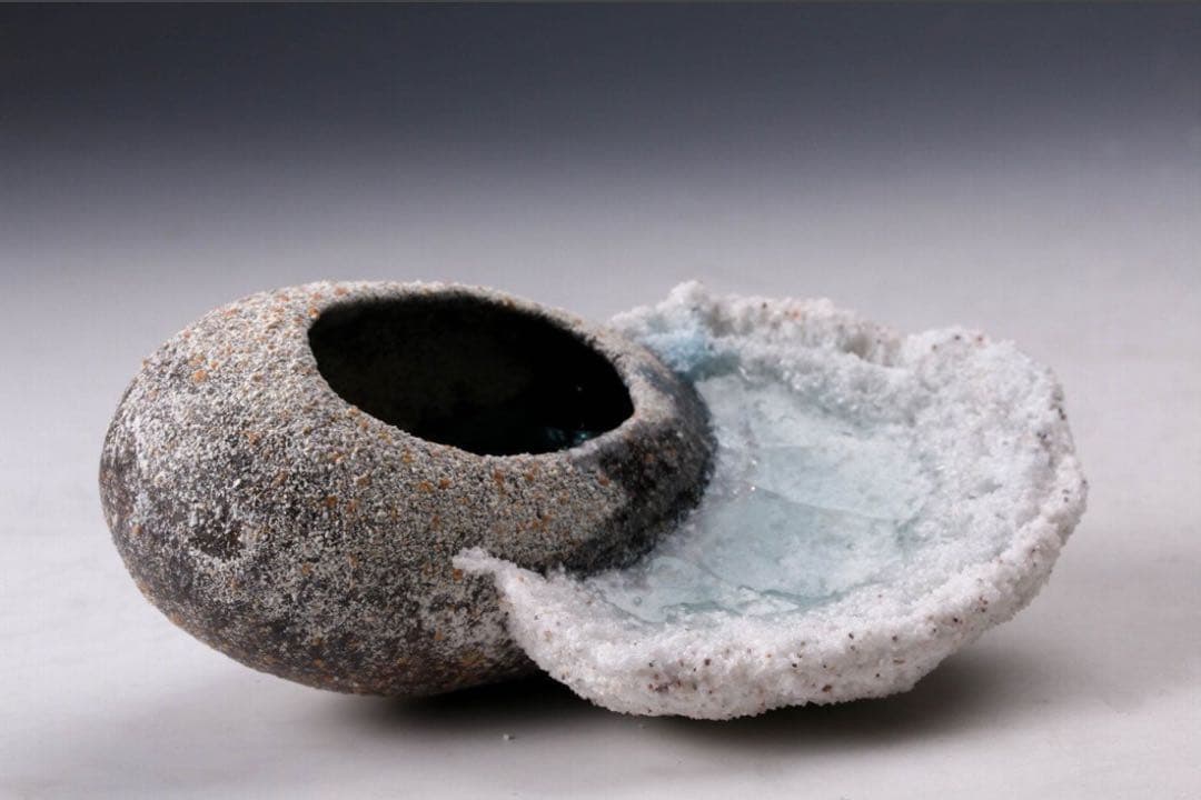 石山哲也作　『水面晶』　現代陶芸　現代アート