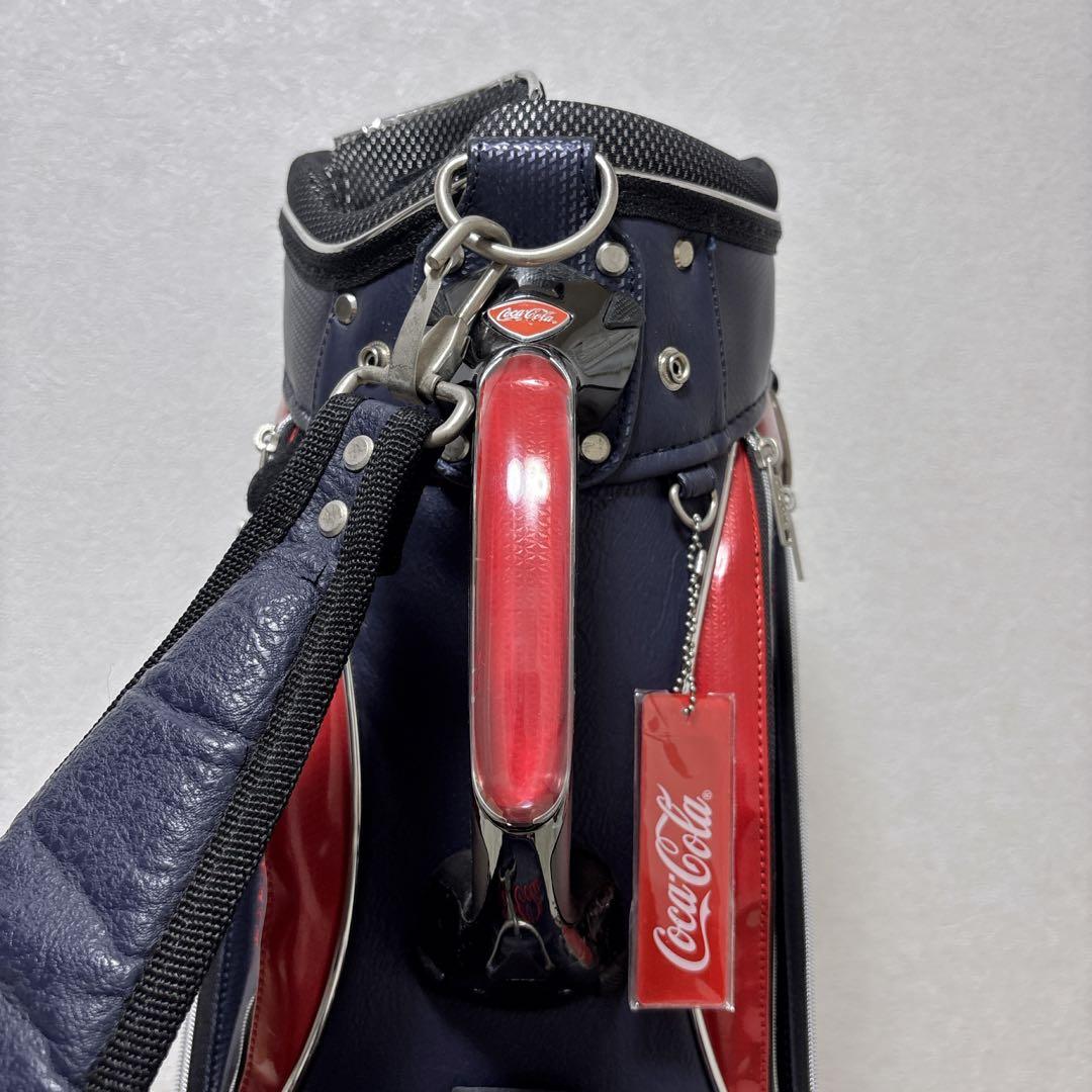 【希少品】 コカコーラ キャディバッグ カート式 8分割 レザー・エナメル仕様