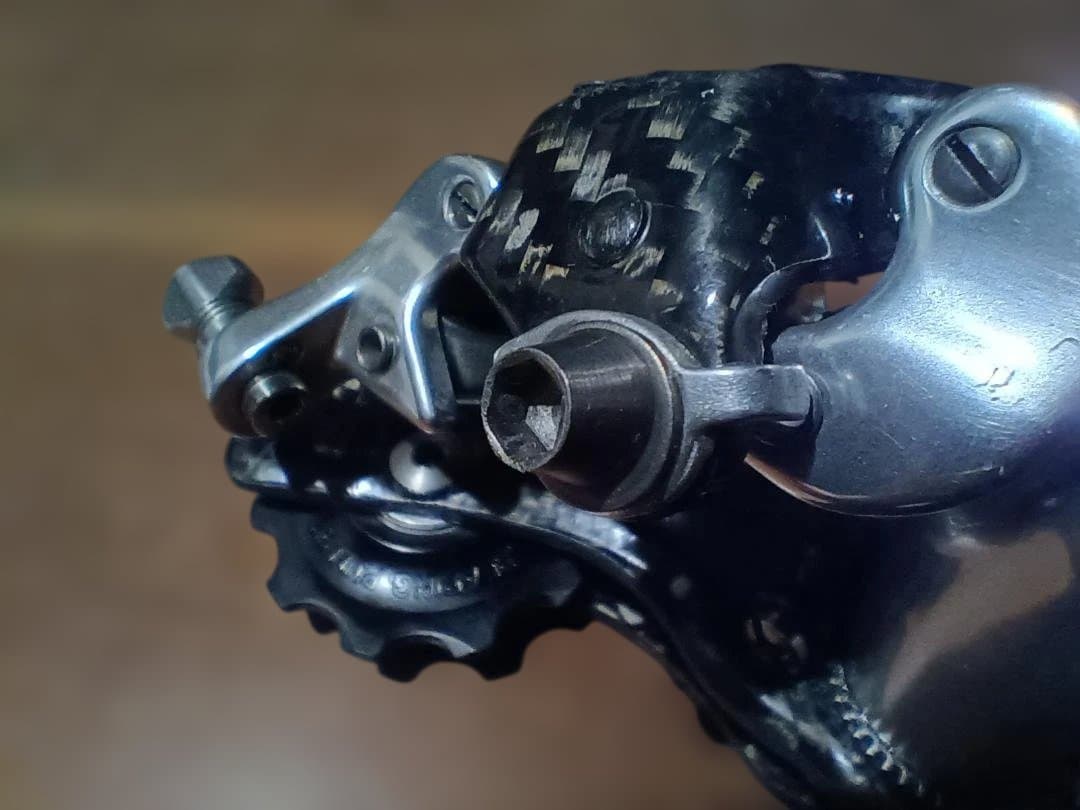 【美品】カンパニョーロ レコード 10s リアディレイラー TITANIUM