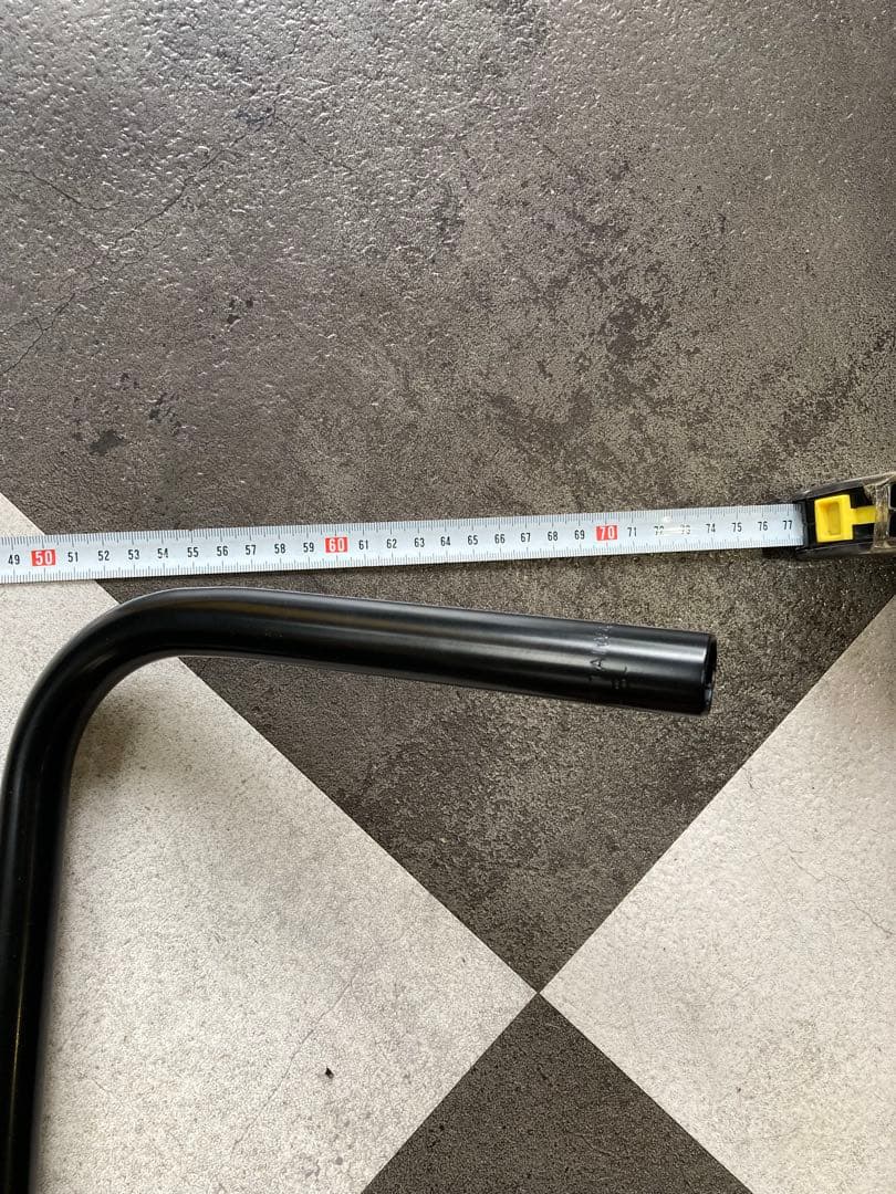 ジ*ー様 エイプハンドルバー_U字型_ブラック_22.2mm