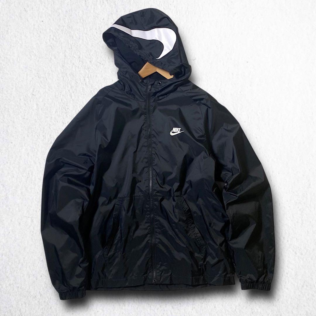 XL ナイキ NIKE ビッグロゴ ナイロン セットアップ 上下セット 黒