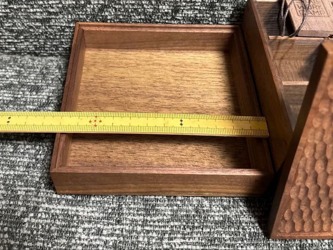 small work camp 木製小物入れ 仕切り付き　アクセサリーボックス