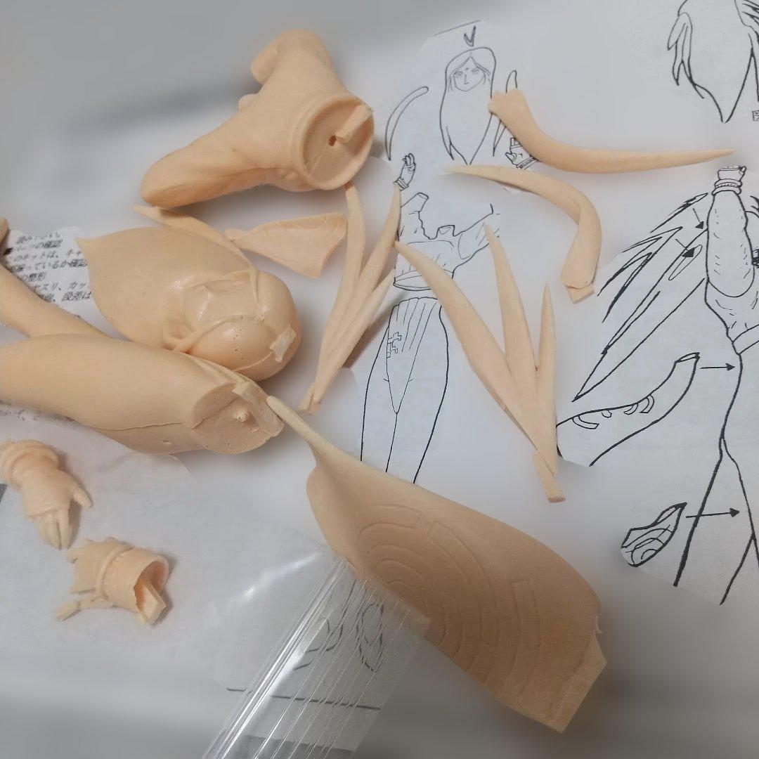 VOLKS ガレキ2体 ああっ女神さまっ ウルド 魔法詠唱＆チャイナドレス