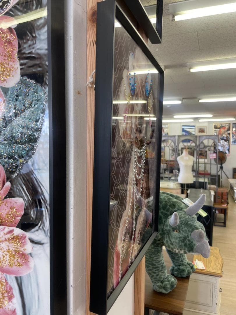 アートパネル　プードル　アート　絵画　絵　ポスター　壁掛け　額縁　キラキラ　犬