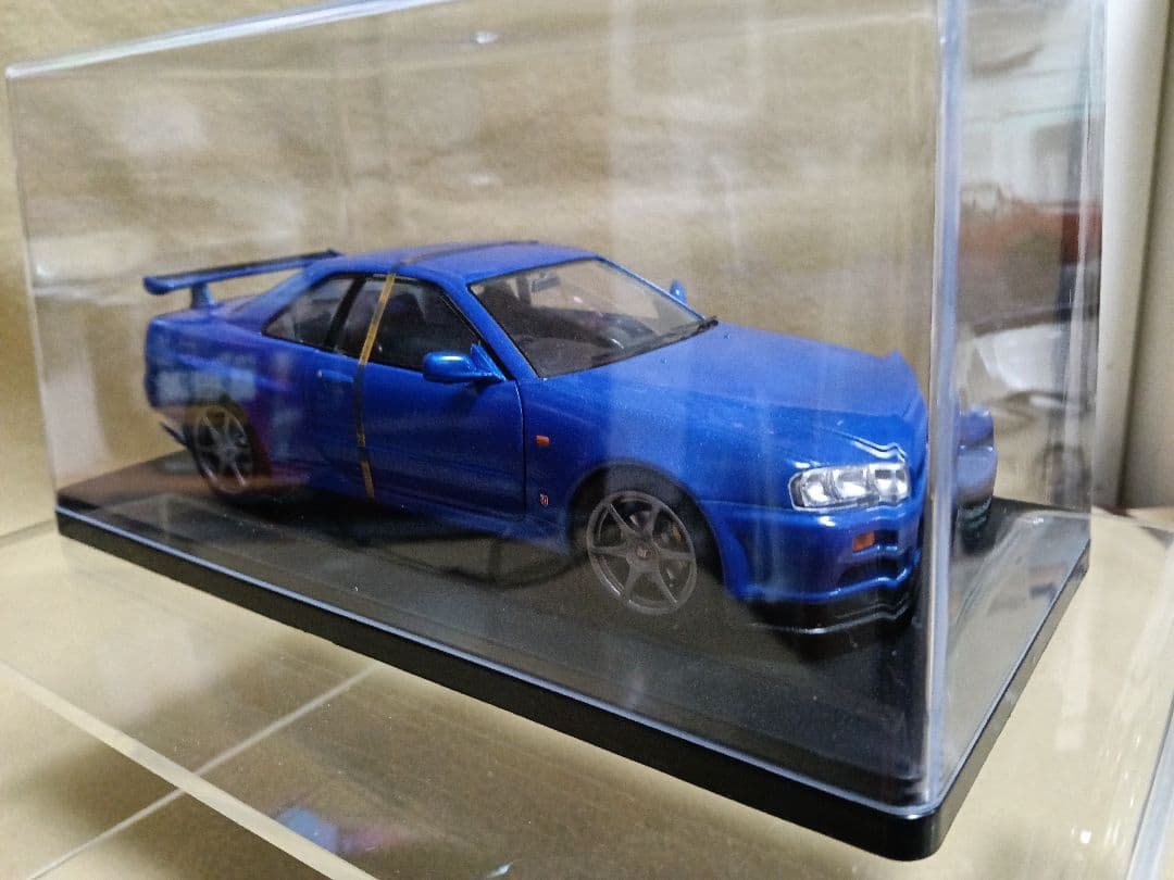 新品クリアケース1/24スカイラインGT-R（BNR34）美品