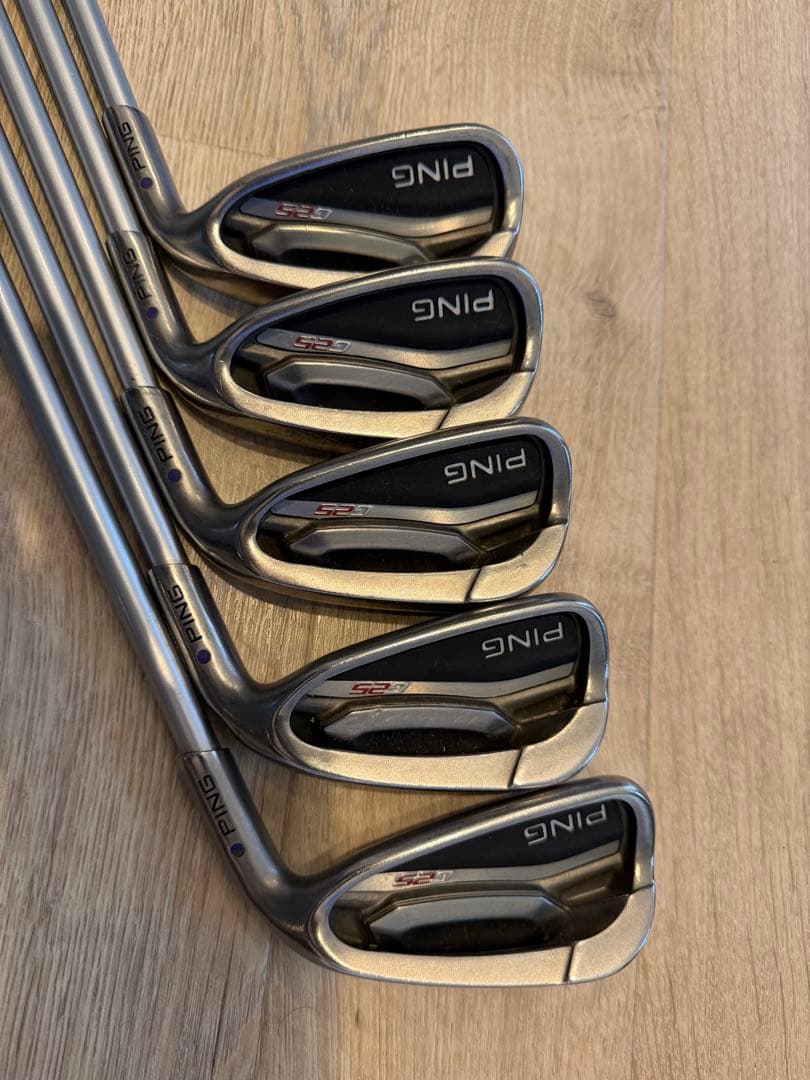 PING G25 アイアン5本（6I-9I,W） 紫リシャフト・グリップ交換