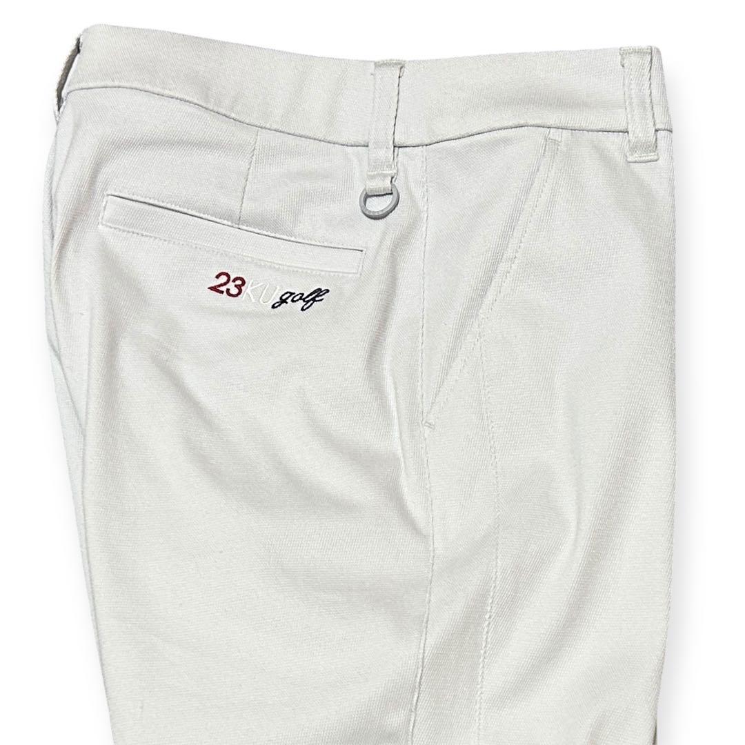 新品 23区ゴルフ ウエスト64 高級 ハイパワーストレッチ テーパード パンツ