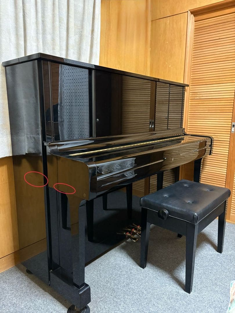YAMAHA ピアノ UX-1 黒色 椅子付き