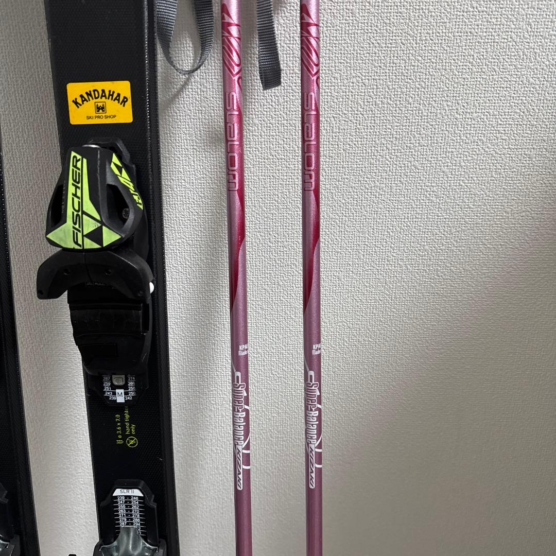 FISCHER RC4 RACE JR スキー板130cm とポールセット