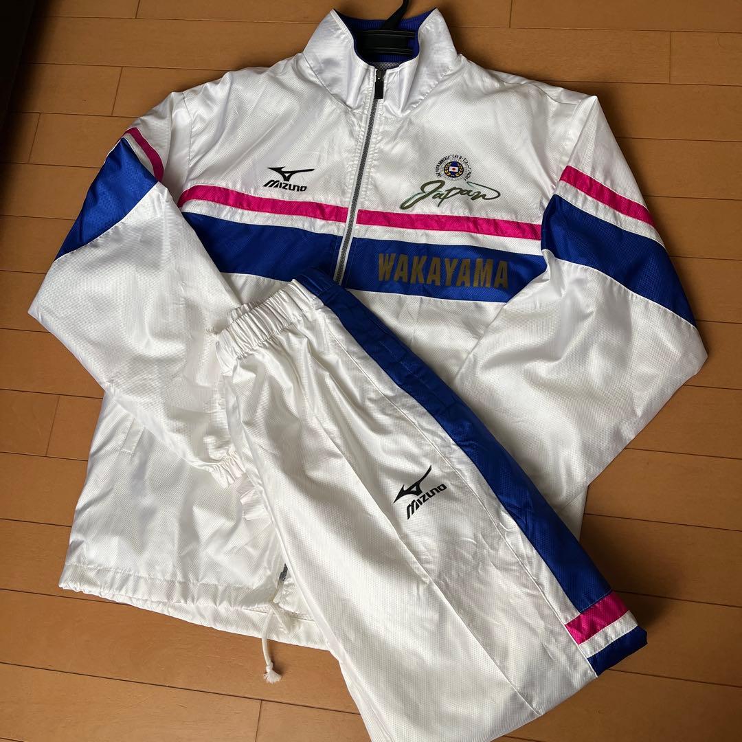 レア 陸上競技 ジャージ ミズノ MIZUNO 和歌山 上下ユニフォーム