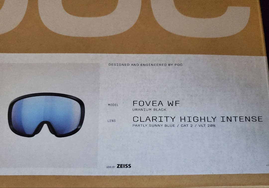 ポック Fovea ワイドフィット スキーゴーグル ウランブラック