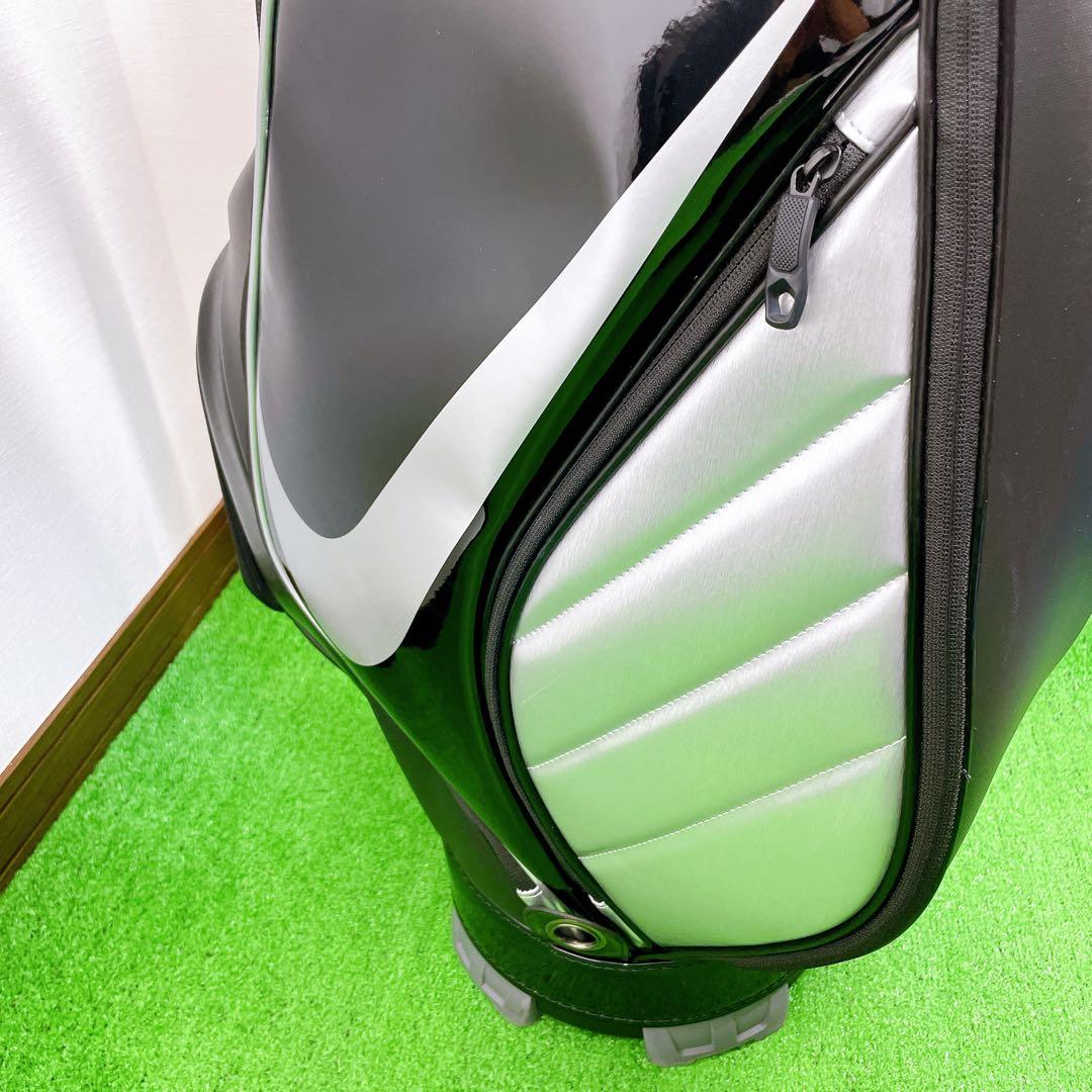 美品　NIKE キャディバック　ブラックxシルバー　GF3006 9型　黒