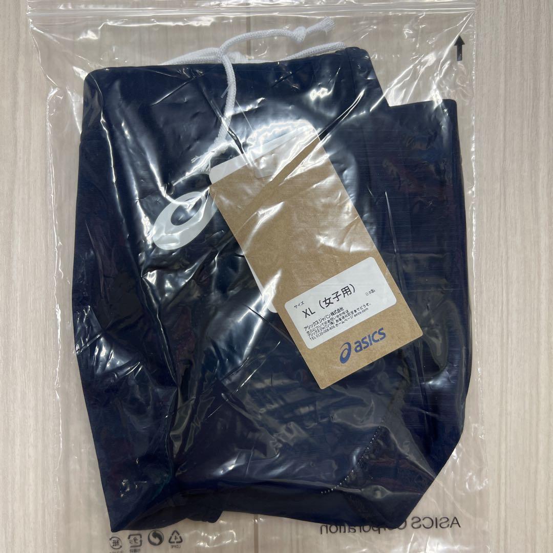 アシックス　女子陸上レーシングショーツ　XLサイズ　ネイビー単色　新品