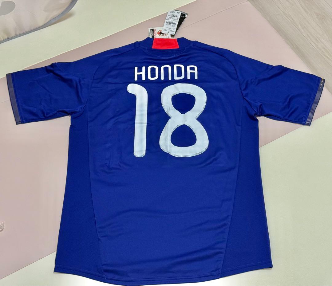 サイン入り新品未使用品＊アディダス 日本代表 サッカーシャツ HONDA 18