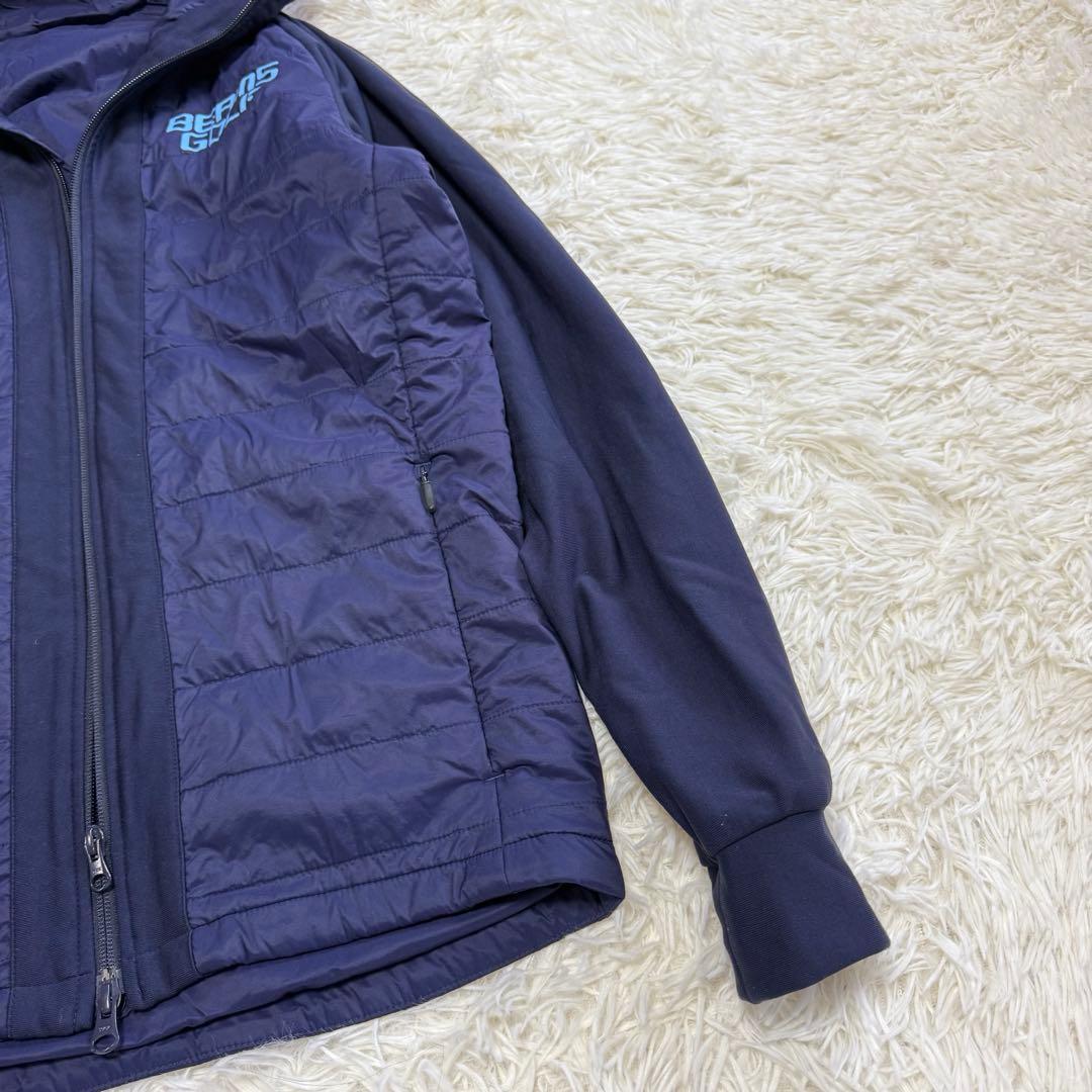 【ビームスゴルフ】美品 中綿ジャケット ネイビー ロゴ Lサイズ メンズ