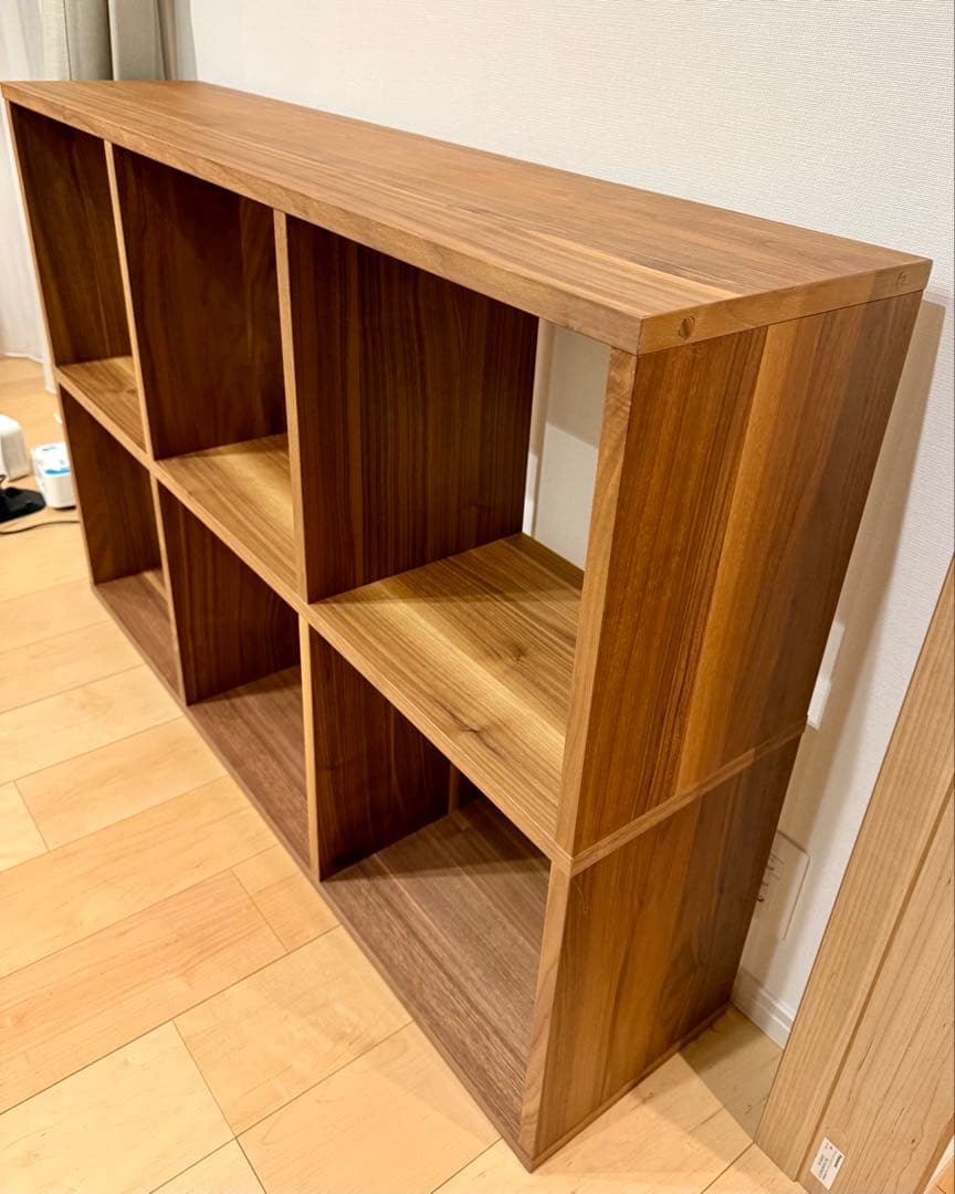 無印良品 スタッキングシェルフ・３段x2列 ウォルナット　送料込