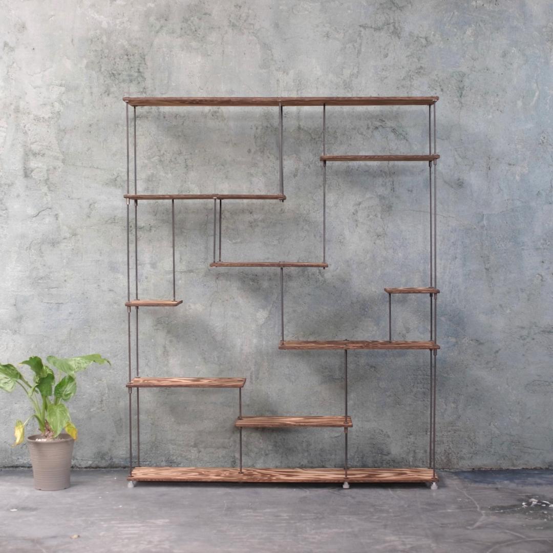 wood iron shelf 1500*1200*225〈ブラウン〉