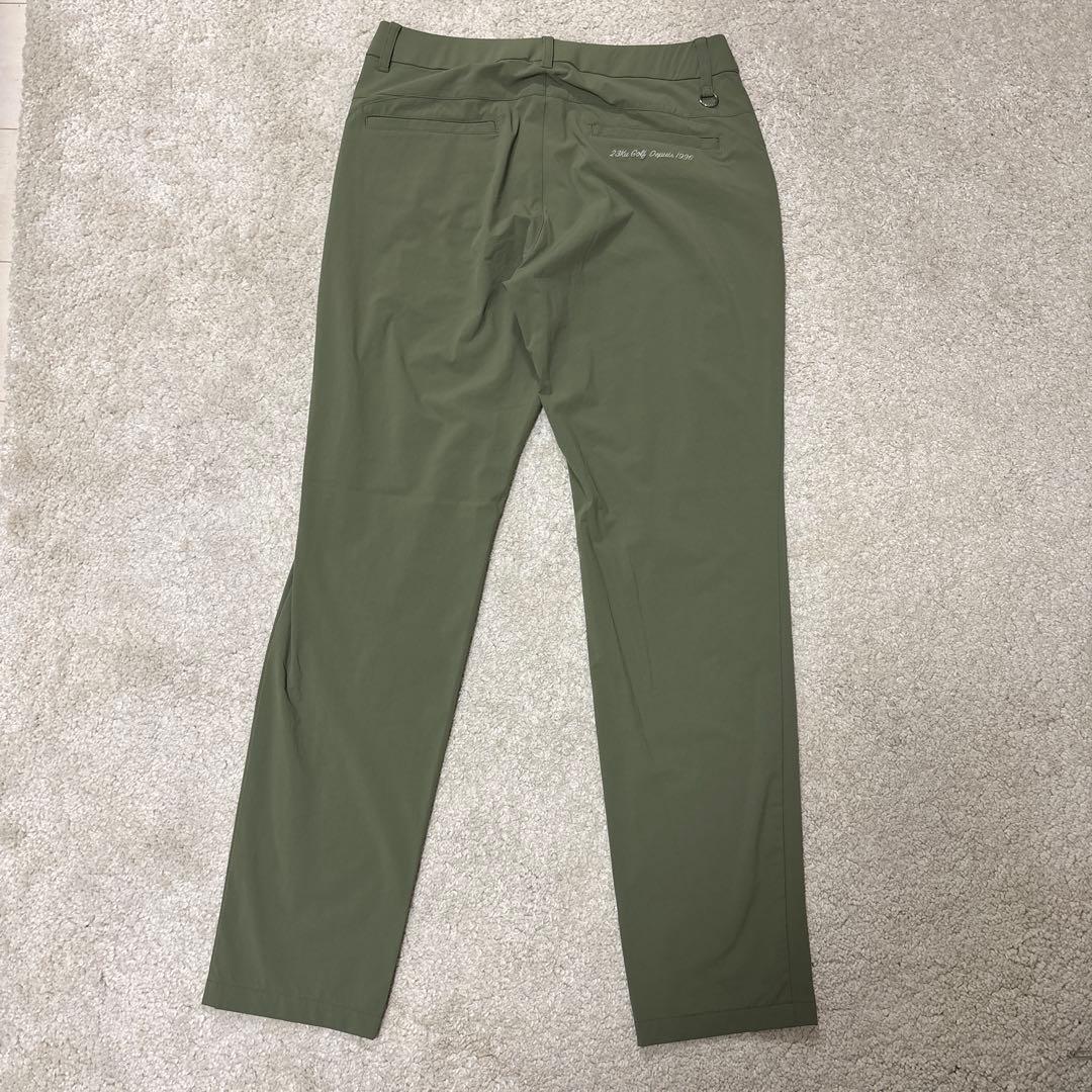 【美品】23GOLF レディースパンツ オリーブ　カーキW67 春夏