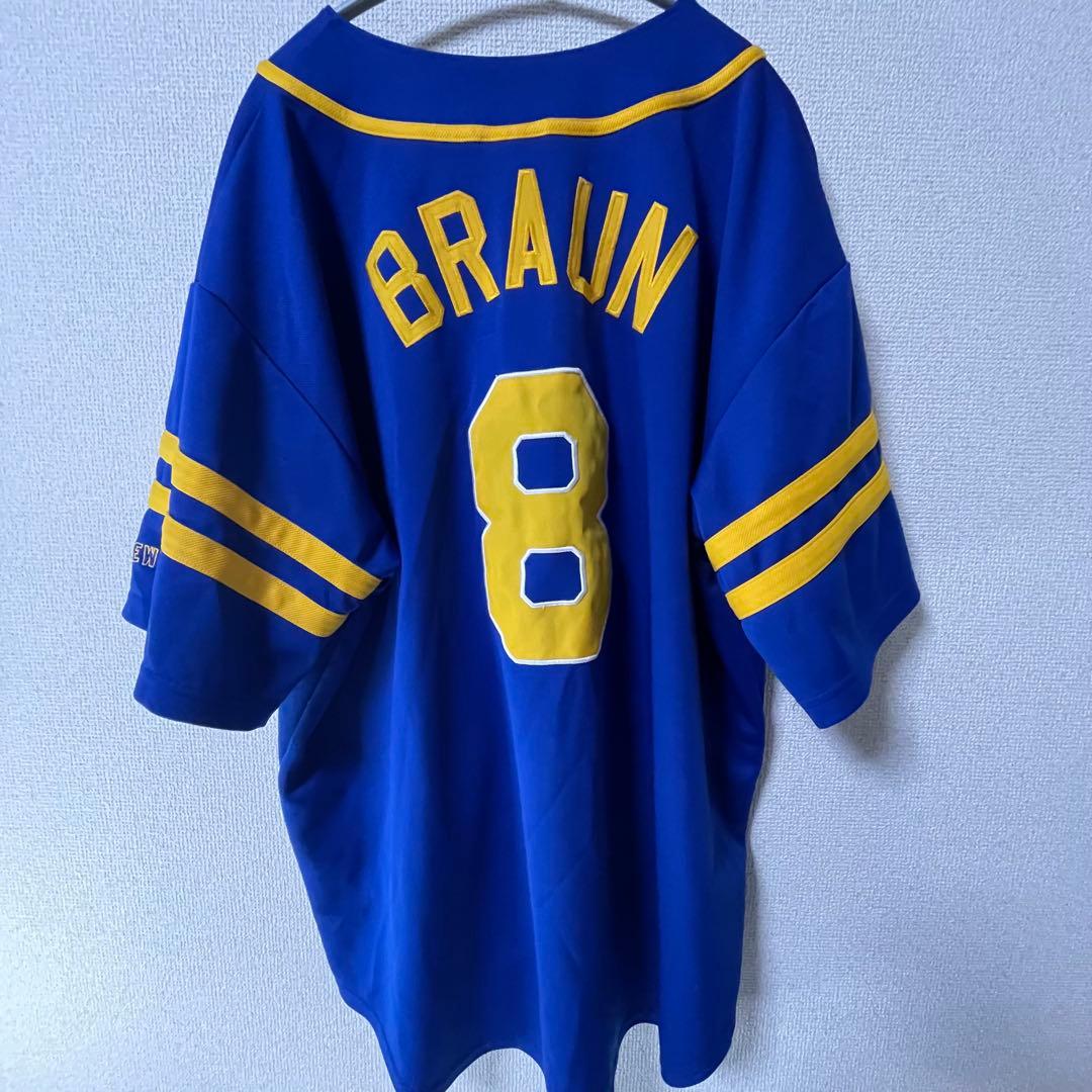 MLB　ミルウォーキー・ブルワーズ　ライアン・ブラウン　ユニフォーム　背番号8