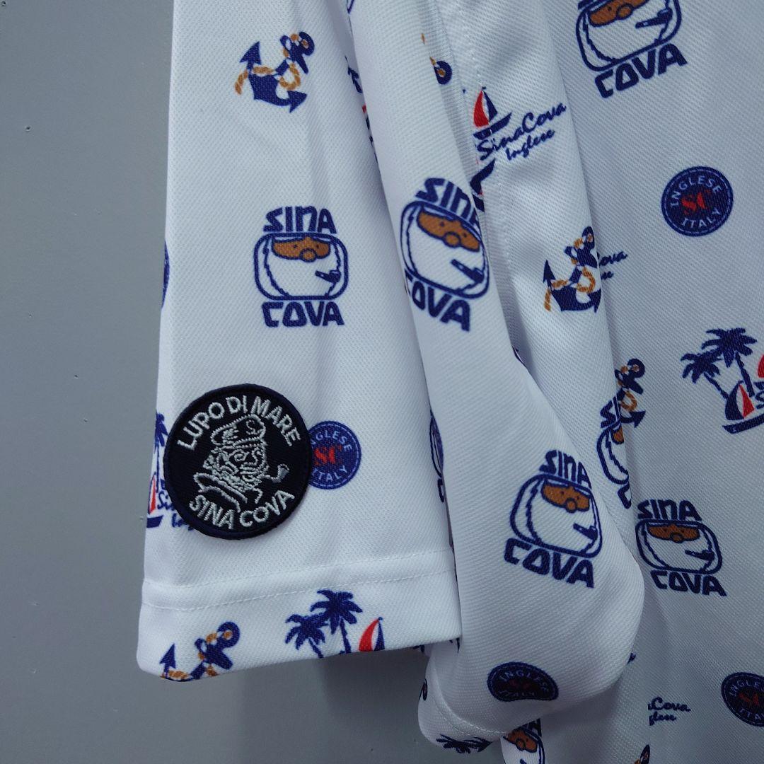 シナコバ　総柄　ポロシャツ　美品　SINA COVA　Lupo di Mare