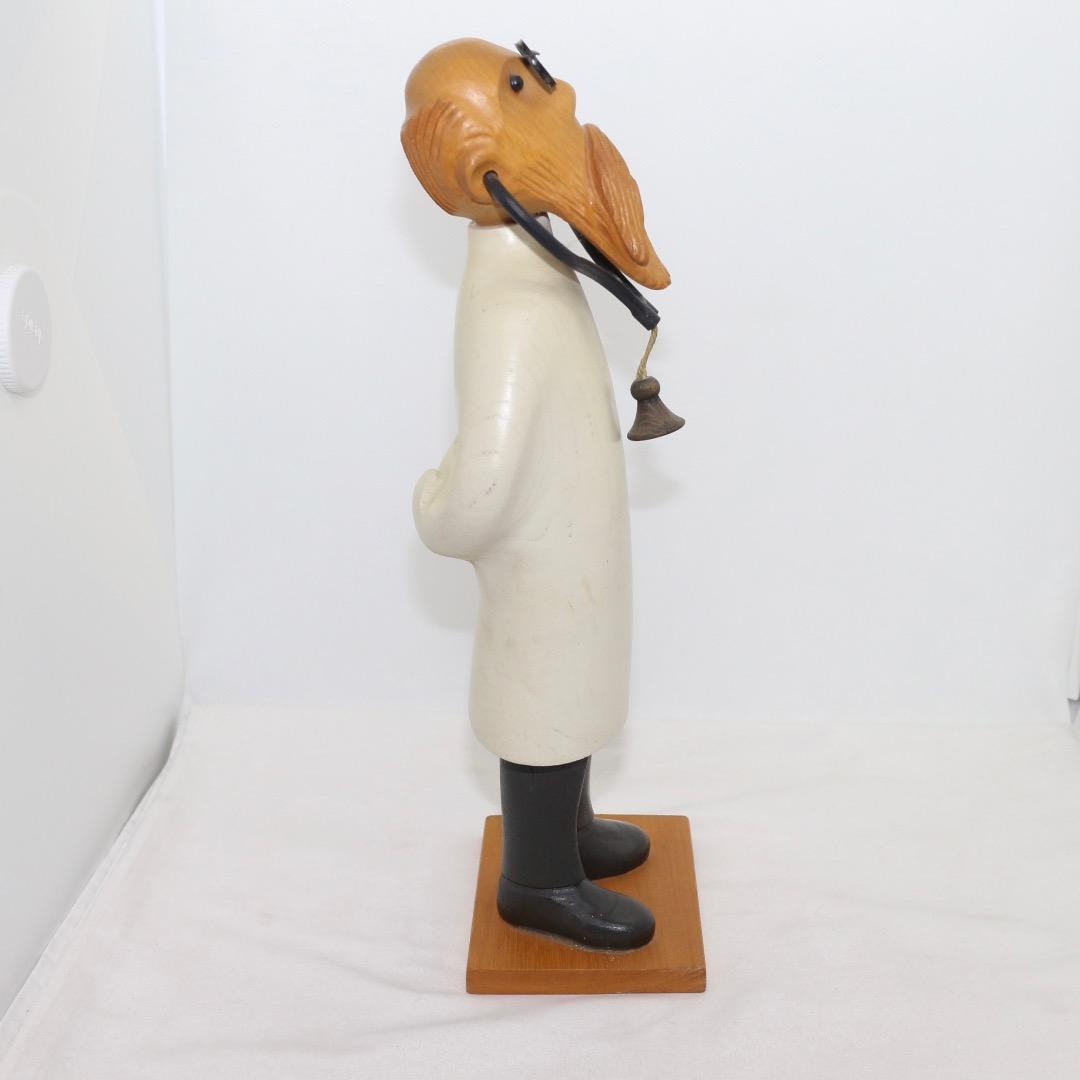 希少 ヴィンテージ ROMER 木彫り ドクター人形 イタリア製 約30cm