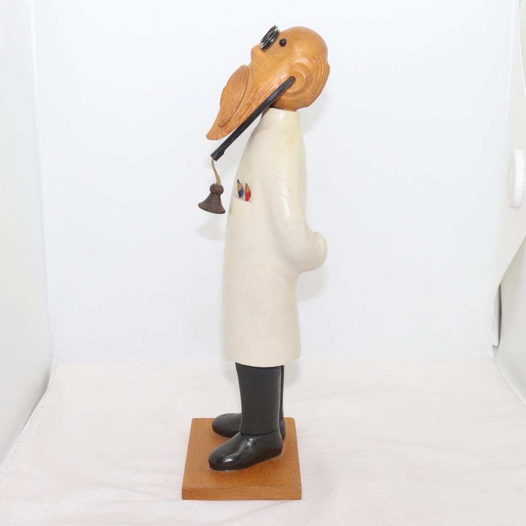 希少 ヴィンテージ ROMER 木彫り ドクター人形 イタリア製 約30cm