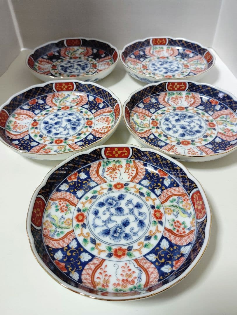 有田焼　極美品　第一陶器　染錦花鳥　取り皿　5枚