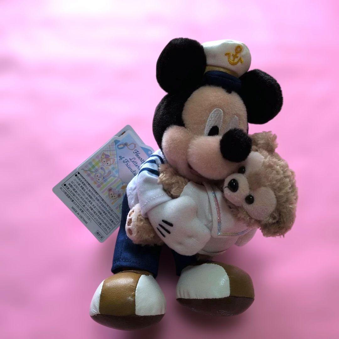 東京ディズニーシー ミッキーマウス ダッフィー ぬいぐるみバッジ