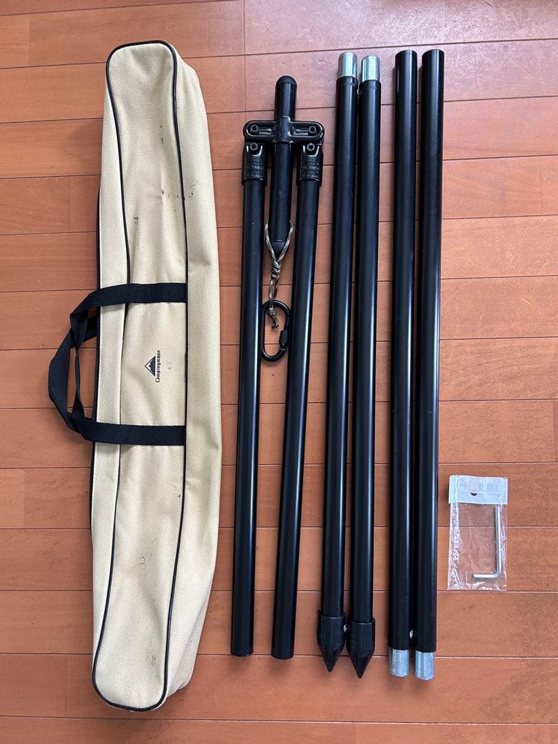 テンマクデザイン　パンダTC、二股ポール、ムササビウィングタープ、ポールセット