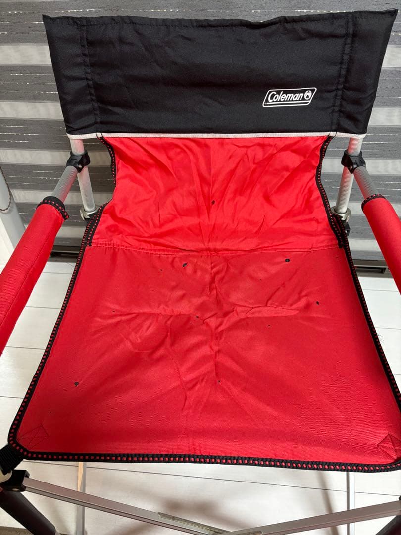 Coleman スリムキャプテンチェア　赤黒②
