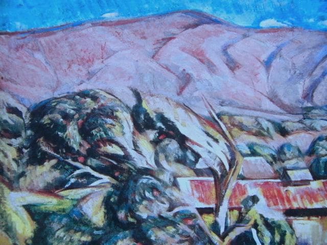 中村彝、【大島風景】、年代物・希少な画集画、新品高級額 額装付、状態良好