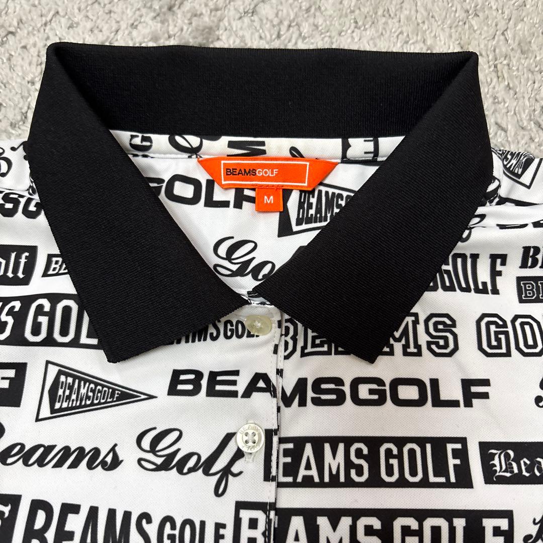 BEAMS GOLF ロゴプリント ポロシャツ Mサイズ