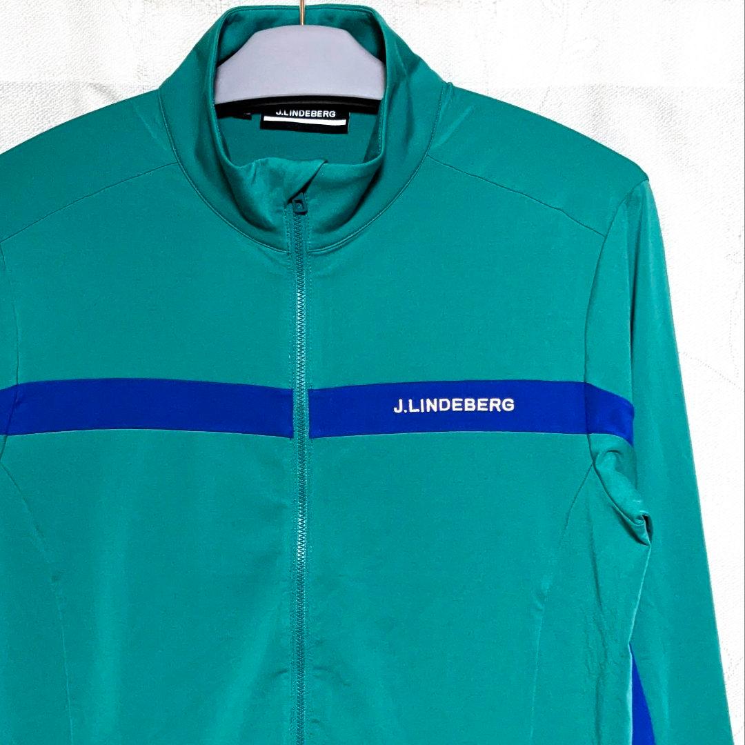 ■J.LINDEBERG トラックジャケット 緑L ミッドレイヤー ゴルフ■