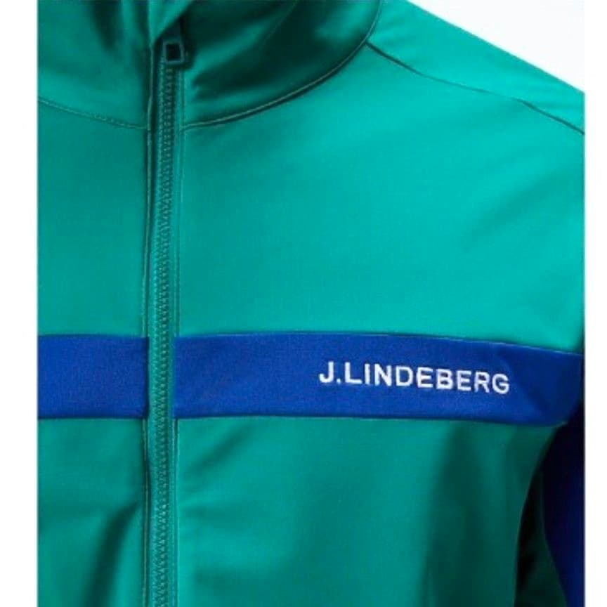 ■J.LINDEBERG トラックジャケット 緑L ミッドレイヤー ゴルフ■