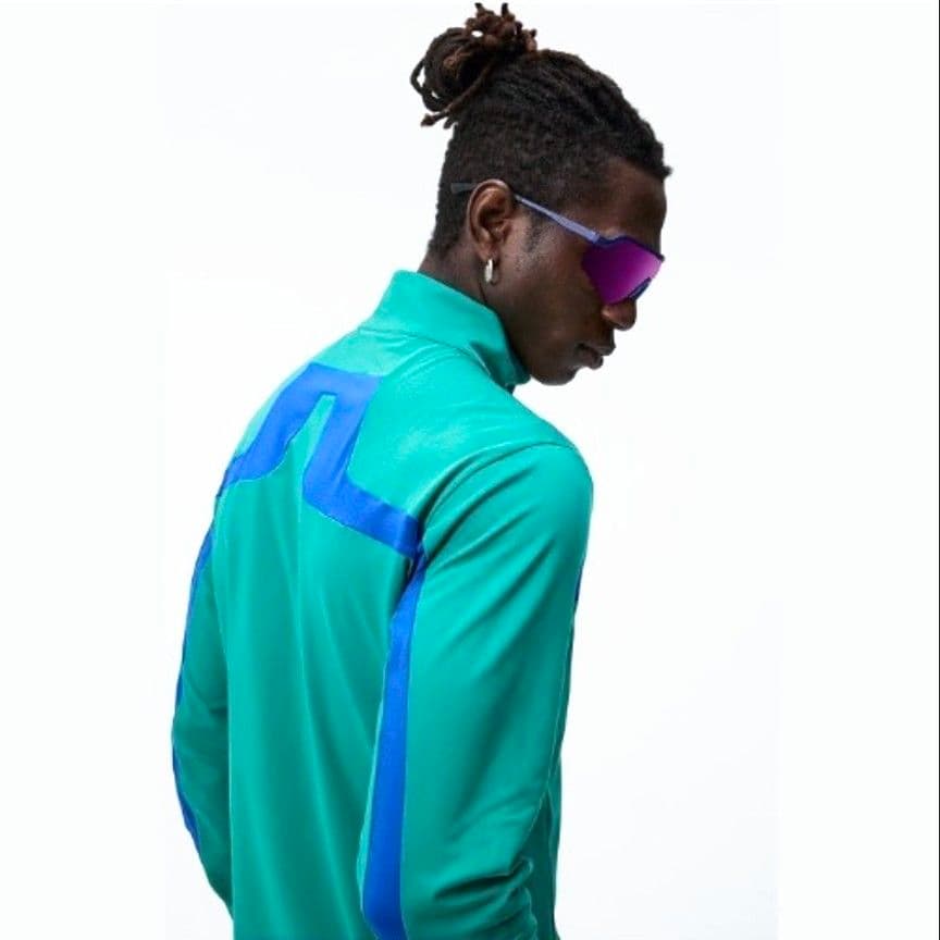 ■J.LINDEBERG トラックジャケット 緑L ミッドレイヤー ゴルフ■