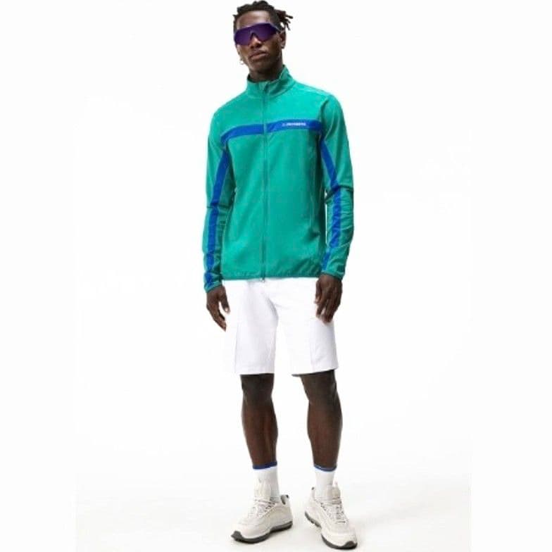 ■J.LINDEBERG トラックジャケット 緑L ミッドレイヤー ゴルフ■