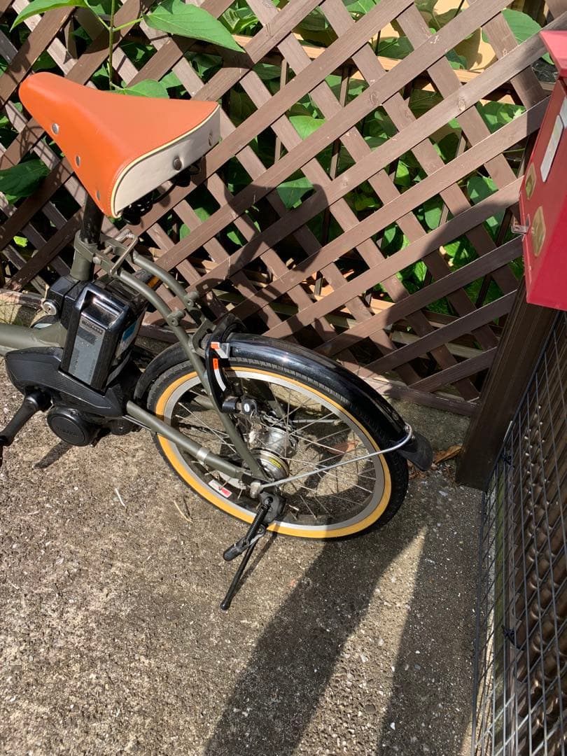 電動アシスト自転車 YAMAHAシティタイプ Cオリーブ前カゴ付き